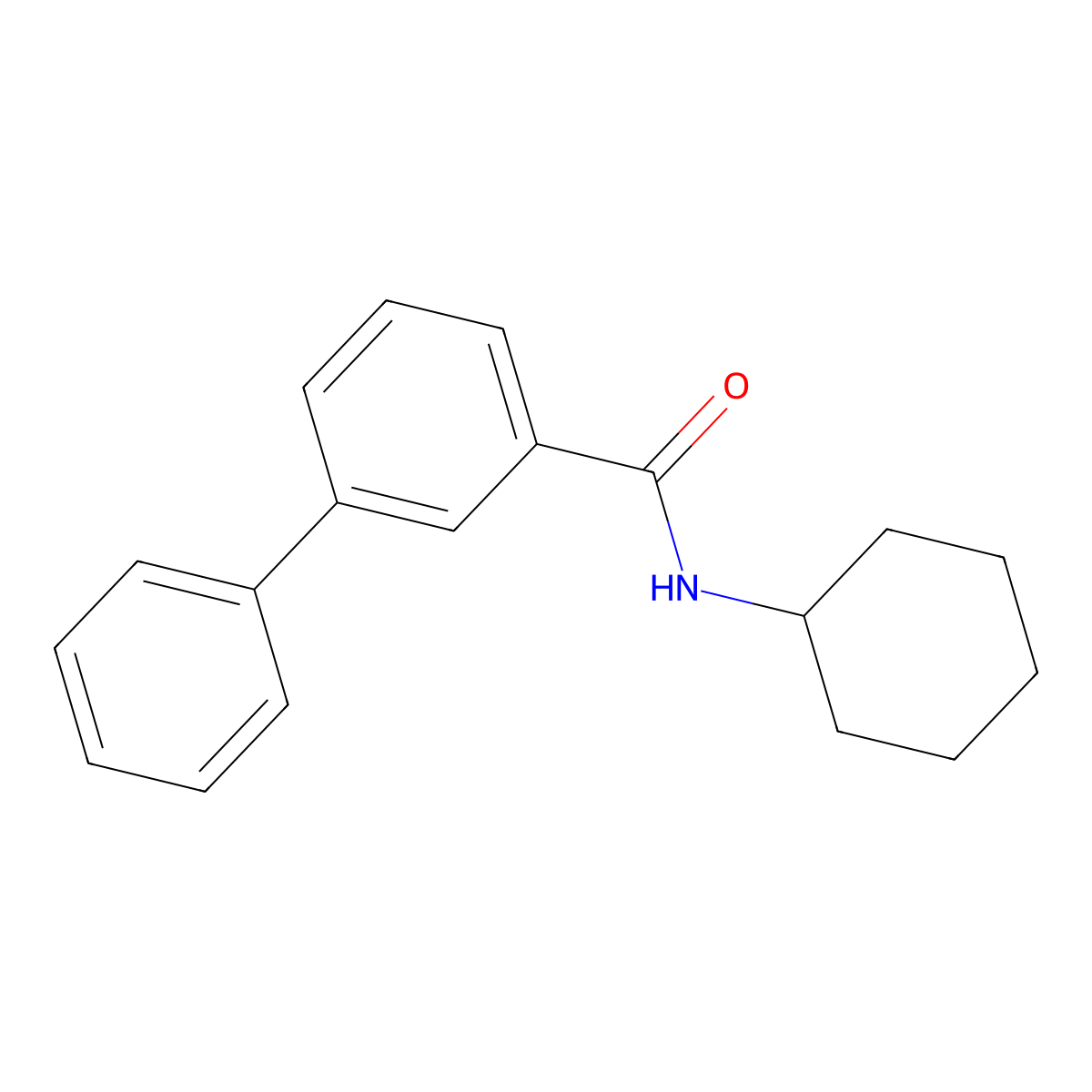 N-cyclohexyl 3-phenylbenzamide molecular structure, CAS 620937-65-7