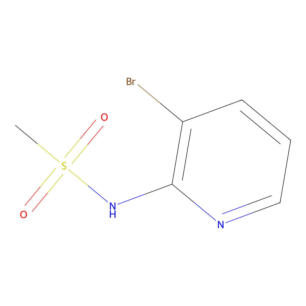 N-(3-bromopyridin-2-yl)methanesulfonamide molecular structure, CAS 620939-74-4