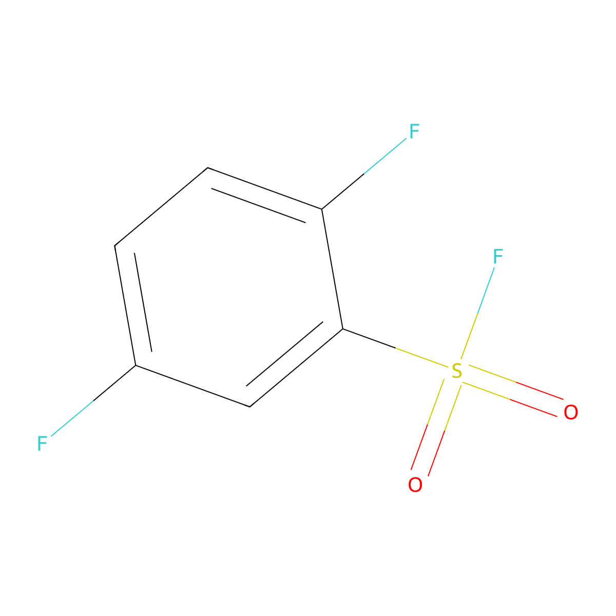 2,5-Difluorobenzenesulfonyl fluoride molecular structure, CAS 62094-86-4