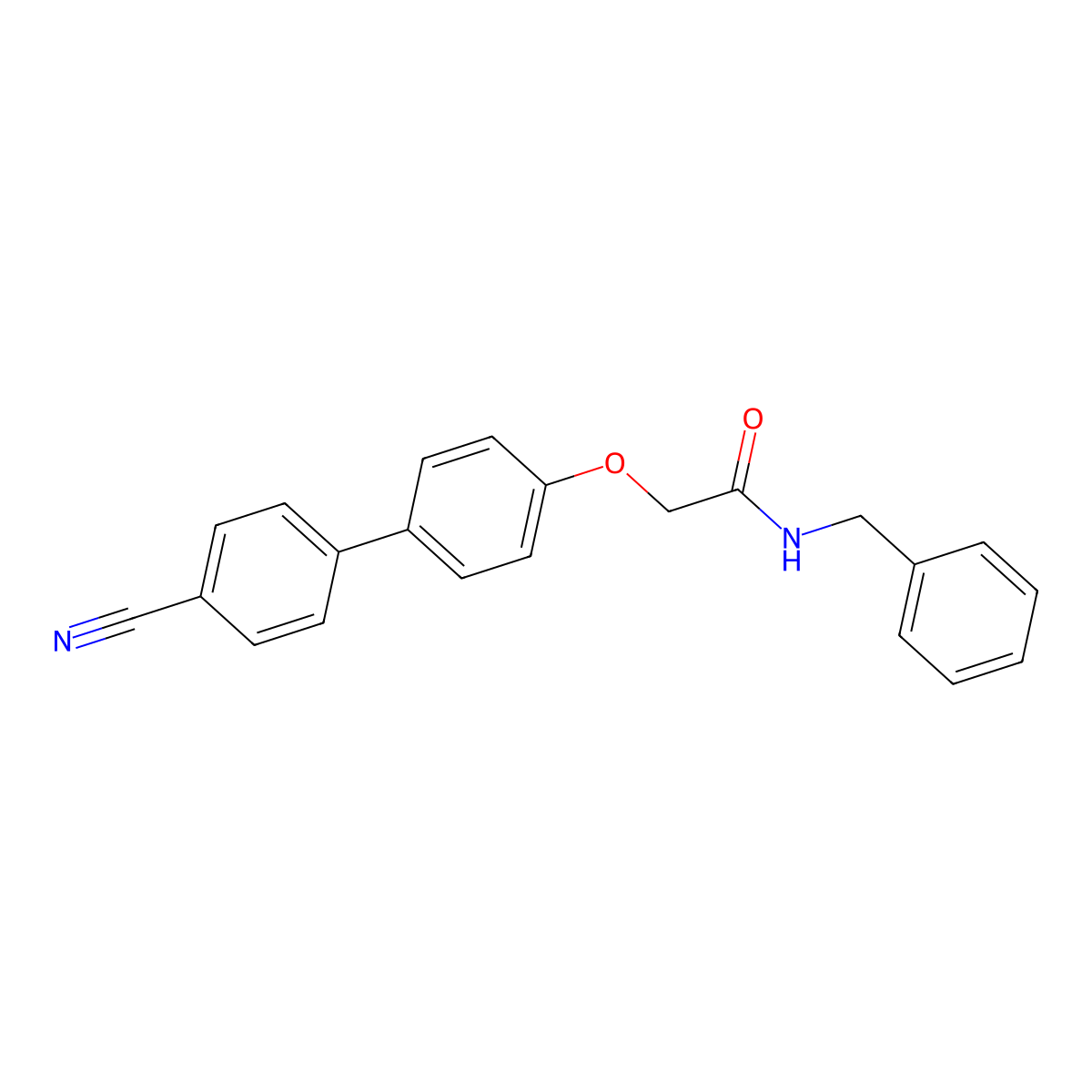 N-benzyl-2-[4-(4-cyanophenyl)phenoxy]acetamide molecular structure, CAS 620940-42-3