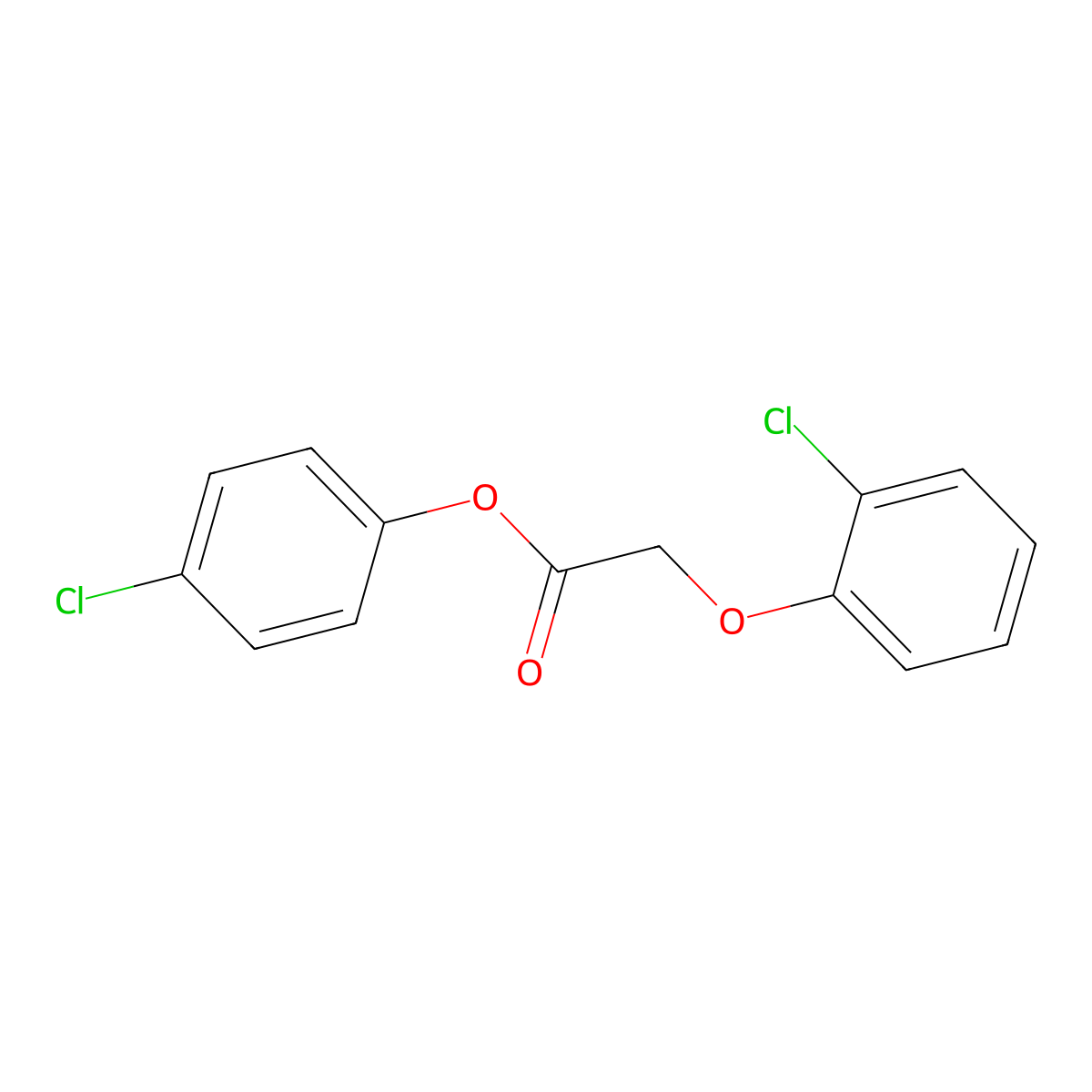 4-Chlorophenyl (2-chlorophenoxy)acetate molecular structure, CAS 62095-39-0