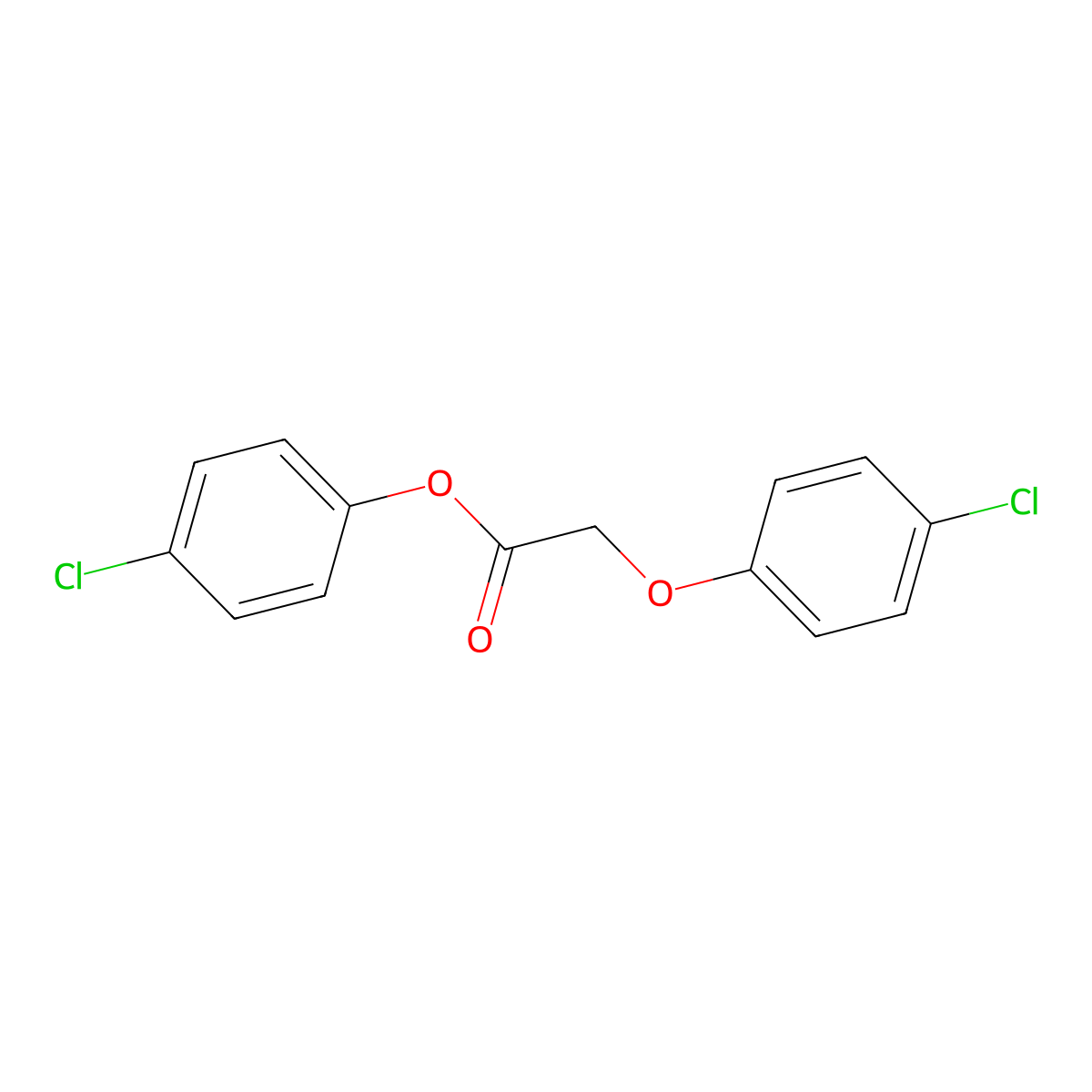 4-Chlorophenyl (4-chlorophenoxy)acetate molecular structure, CAS 62095-40-3