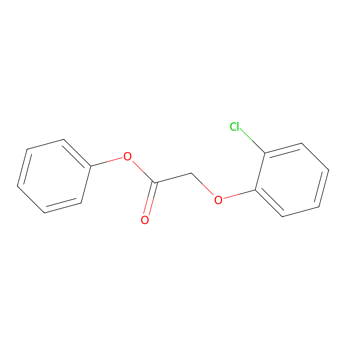 Phenyl (2-chlorophenoxy)acetate molecular structure, CAS 62095-50-5