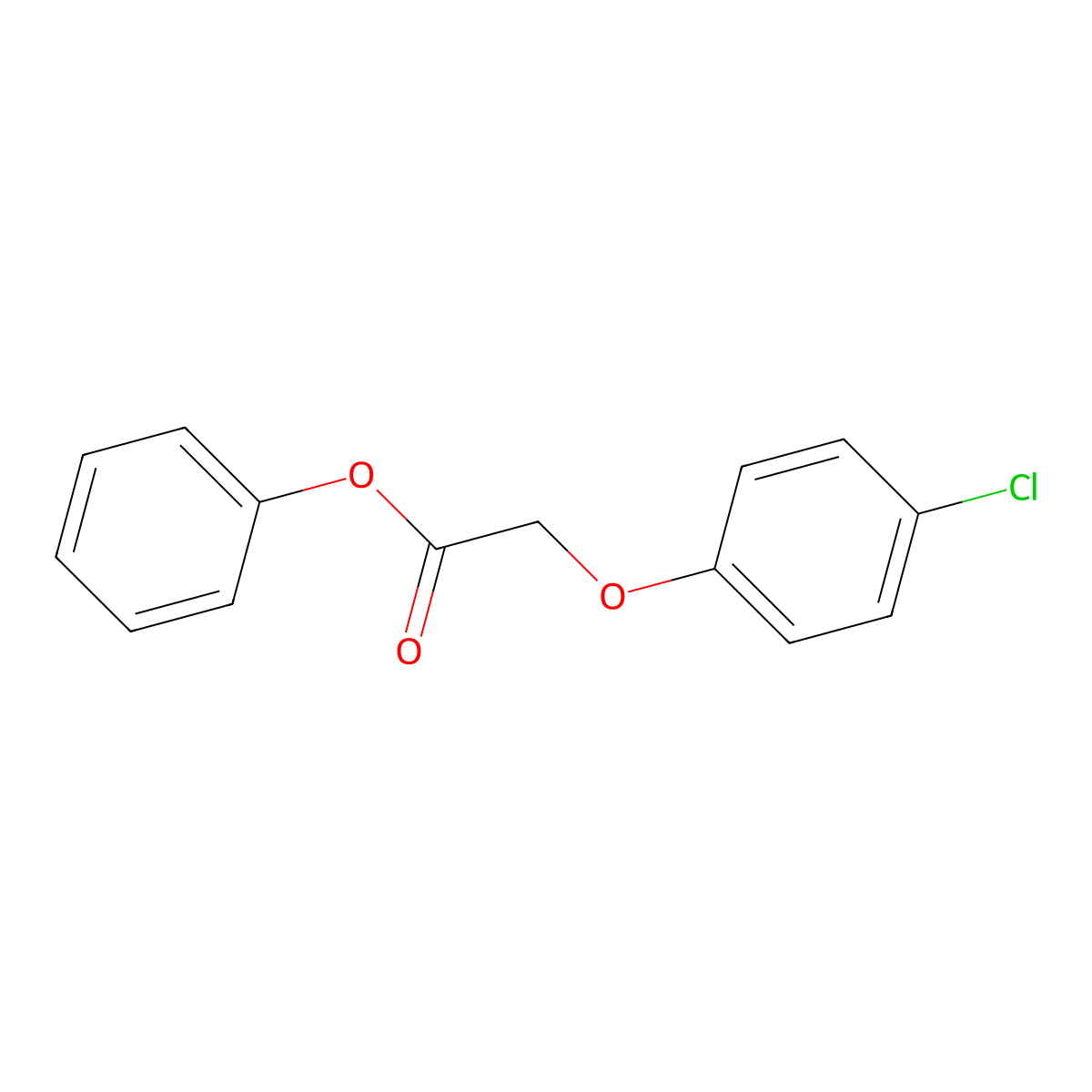 Phenyl (4-chlorophenoxy)acetate molecular structure, CAS 62095-51-6