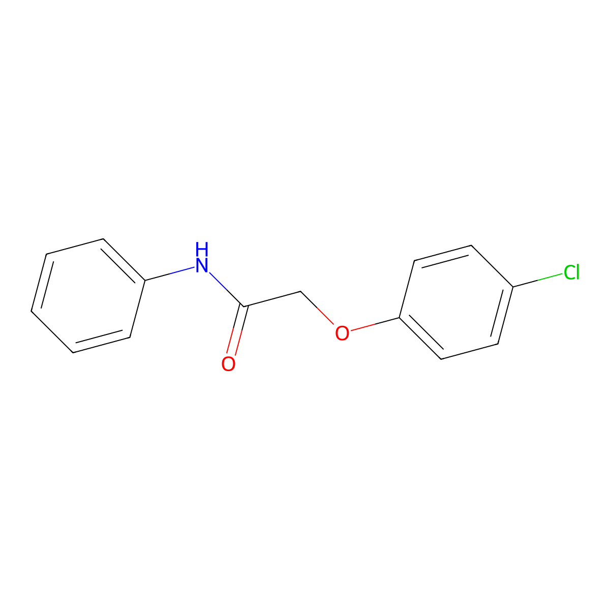 2-(4-chlorophenoxy)-N-phenylacetamide molecular structure, CAS 62095-56-1