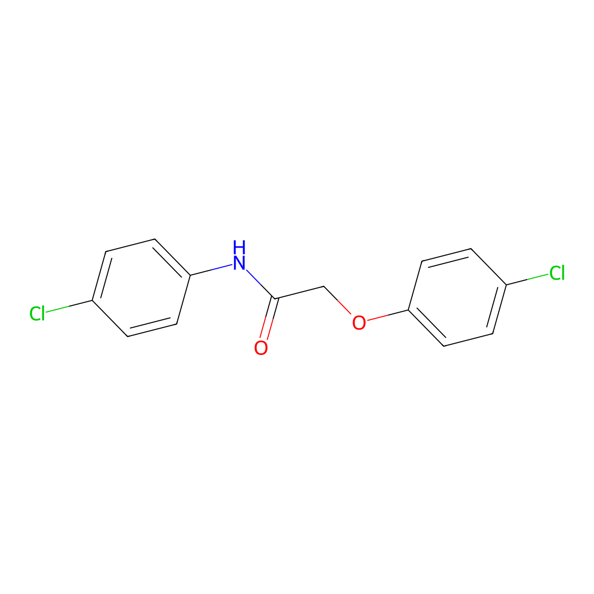 2-(4-chlorophenoxy)-N-(4-chlorophenyl)acetamide molecular structure, CAS 62095-58-3