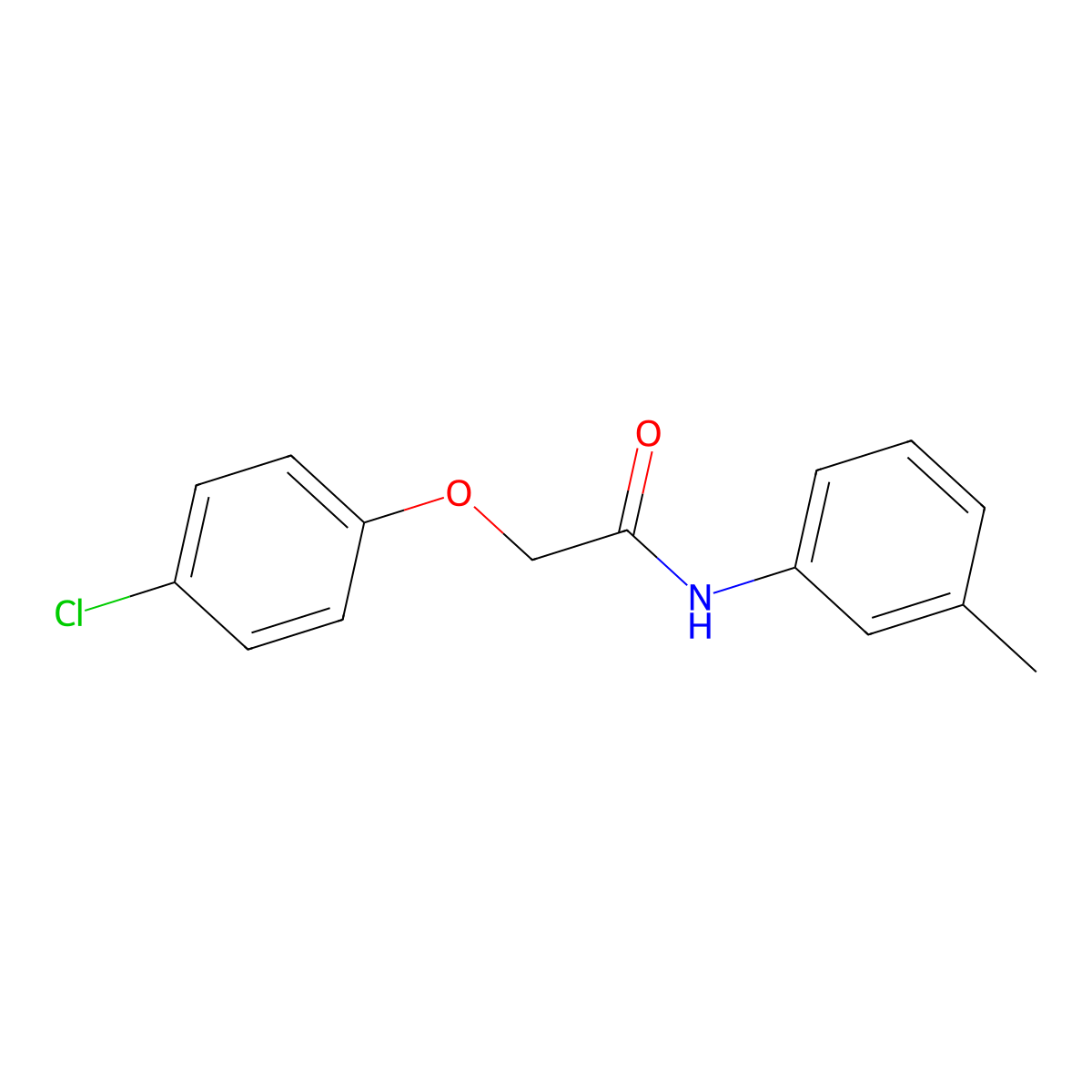 2-(4-chlorophenoxy)-N-(3-methylphenyl)acetamide molecular structure, CAS 62095-61-8