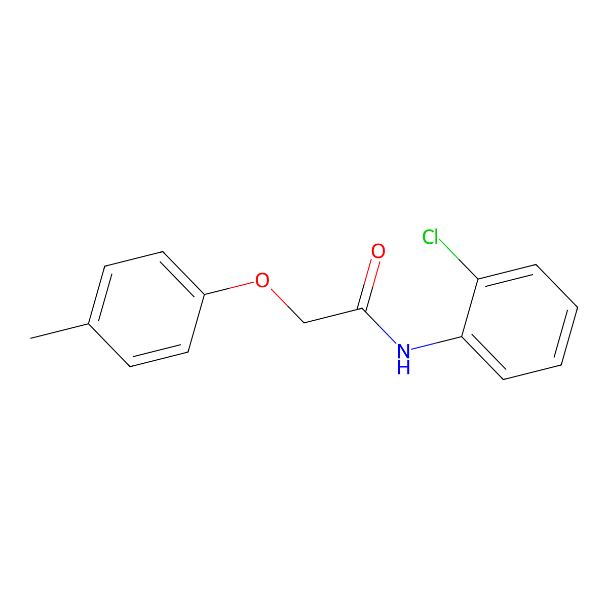 N-(2-chlorophenyl)-2-(4-methylphenoxy)acetamide molecular structure, CAS 62095-65-2