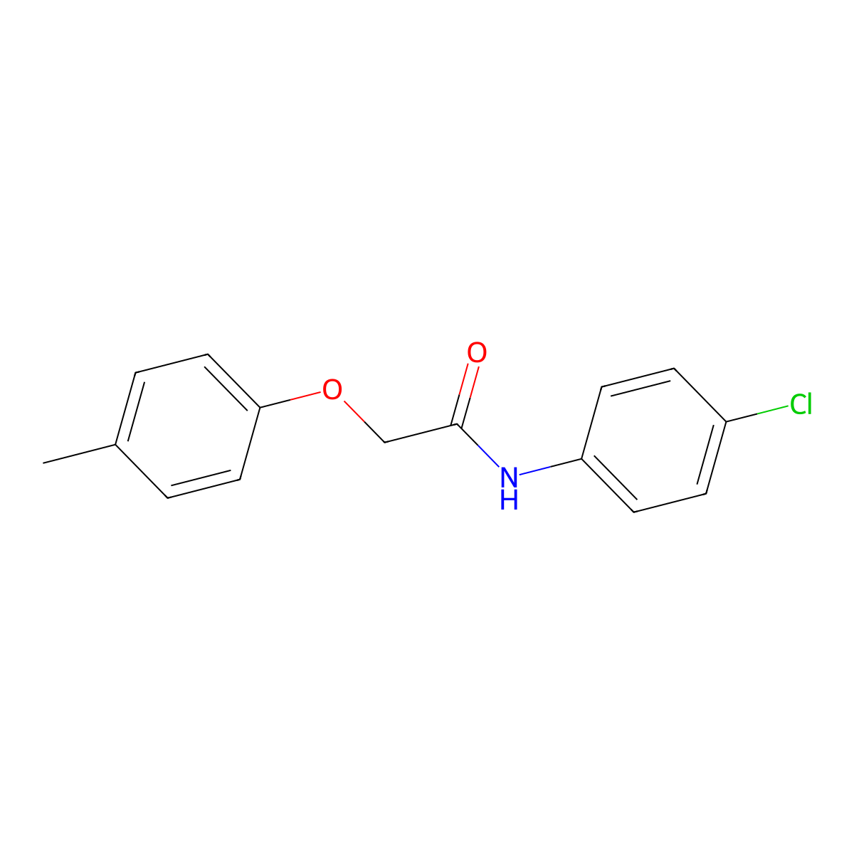 N-(4-chlorophenyl)-2-(4-methylphenoxy)acetamide molecular structure, CAS 62095-67-4