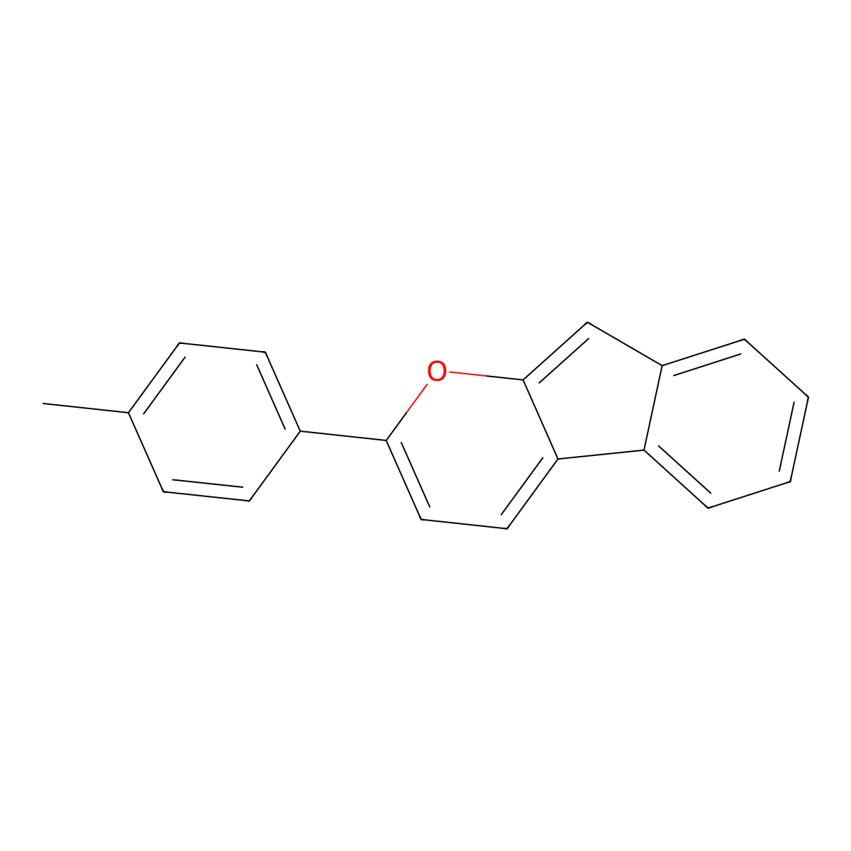 2-(4-Methylphenyl)indeno[2,1-b]pyran molecular structure, CAS 62096-33-7