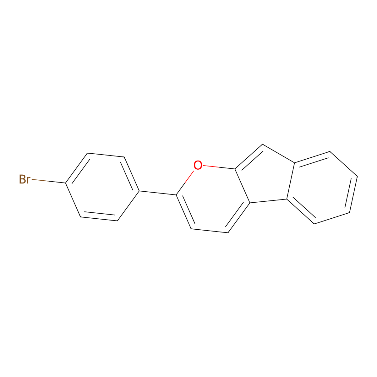 2-(4-Bromophenyl)indeno[2,1-b]pyran molecular structure, CAS 62096-35-9