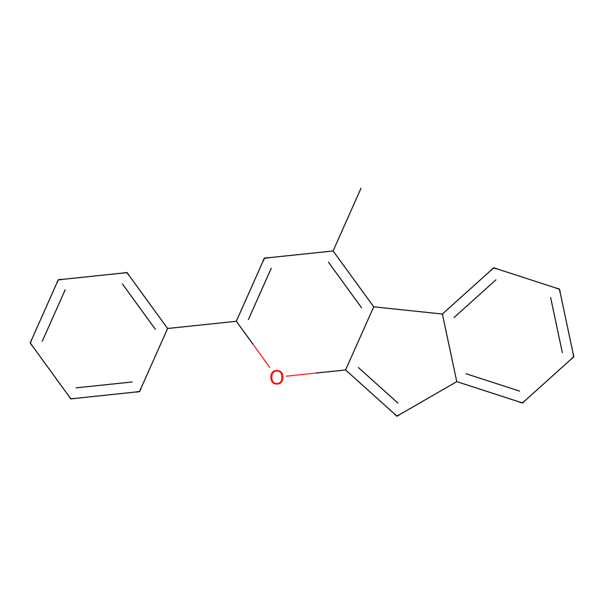 4-Methyl-2-phenylindeno[2,1-b]pyran molecular structure, CAS 62096-45-1