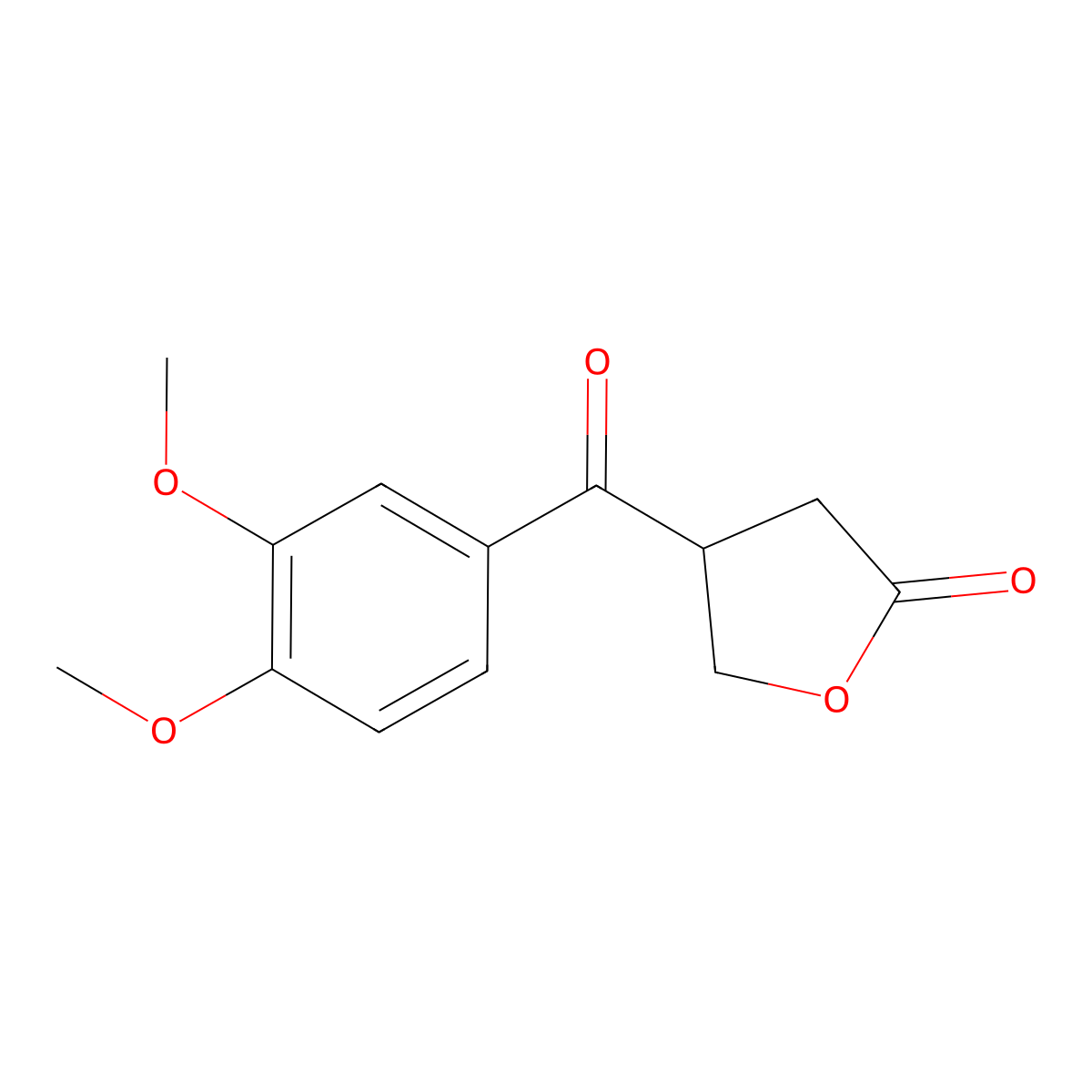 4-(3,4-Dimethoxy-benzoyl)-dihydro-furan-2-one molecular structure, CAS 62096-81-5