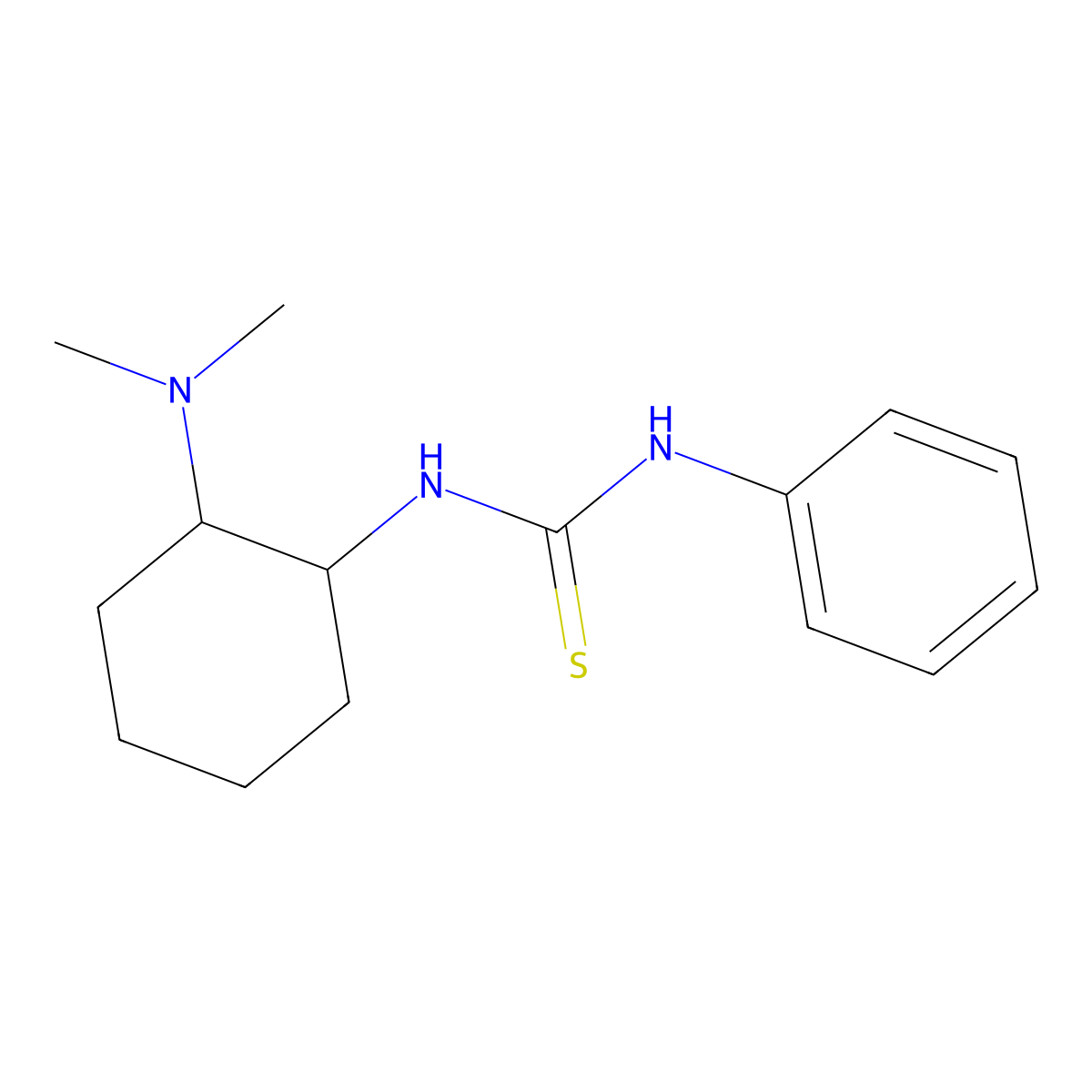 N-[(1R,2R)-2-(Dimethylamino)cyclohexyl]-N'-phenylthiourea molecular structure, CAS 620960-29-4