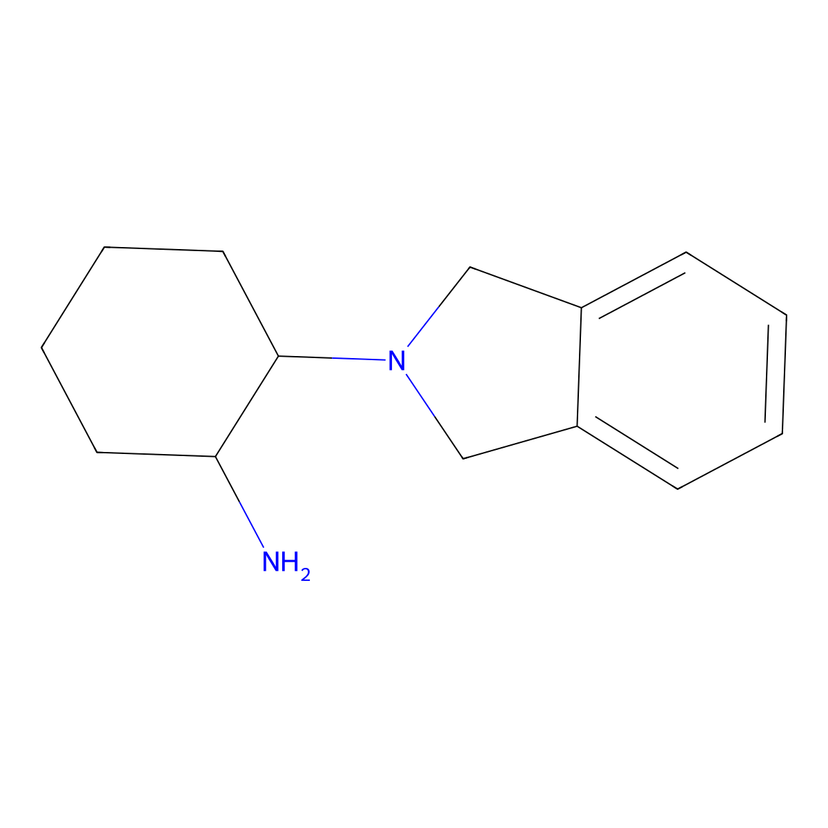 Cyclohexanamine, 2-(1,3-dihydro-2H-isoindol-2-yl)-, (1R,2R)- molecular structure, CAS 620960-38-5