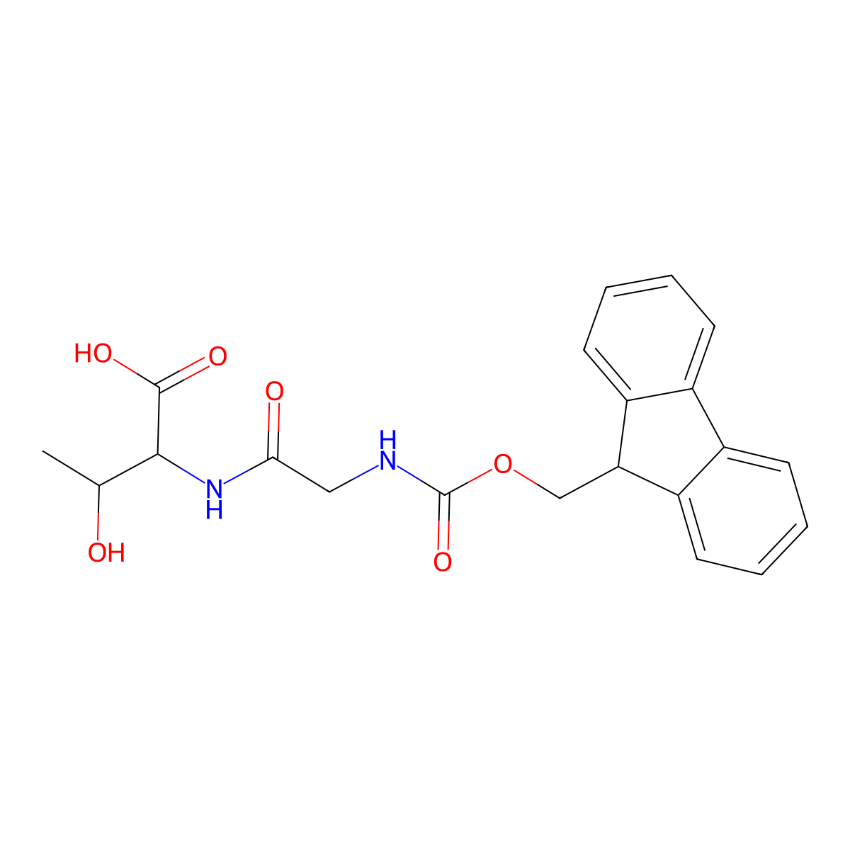 (((9H-Fluoren-9-yl)methoxy)carbonyl)glycyl-L-threonine molecular structure, CAS 620964-52-5