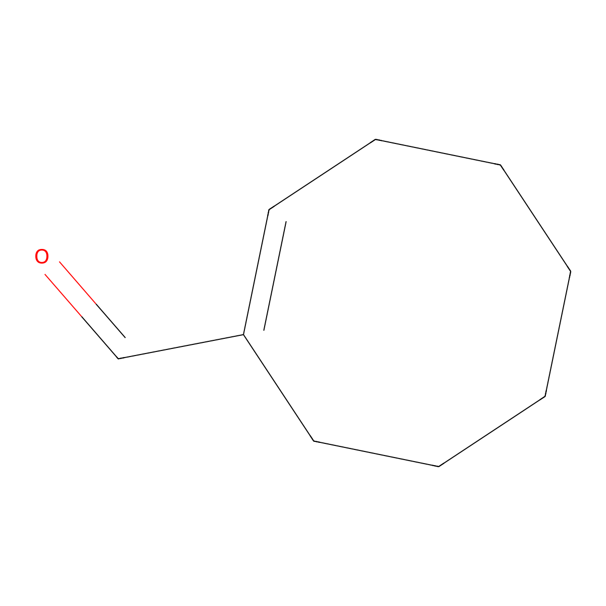 Cyclooct-1-ene-1-carbaldehyde molecular structure, CAS 62097-74-9