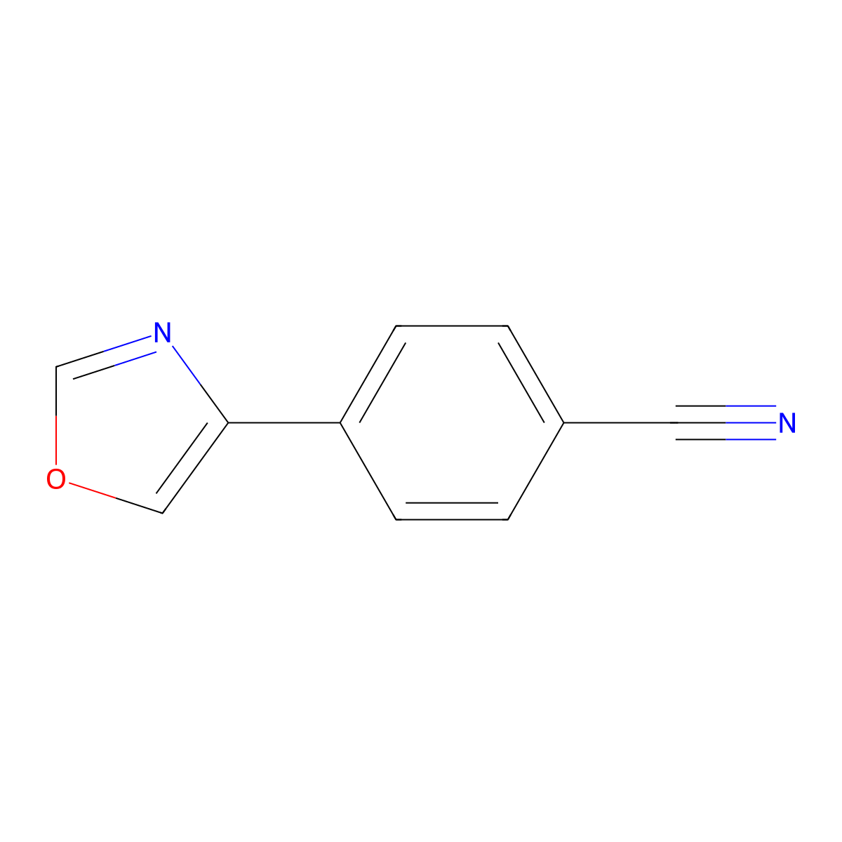 4-(Oxazol-4-yl)benzonitrile molecular structure, CAS 620971-46-2