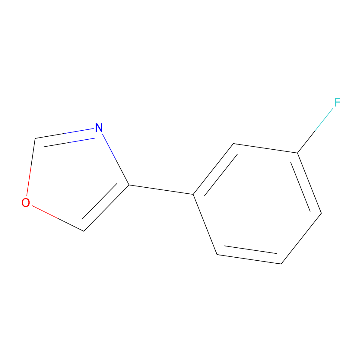 4-(3-Fluorophenyl)oxazole molecular structure, CAS 620971-54-2