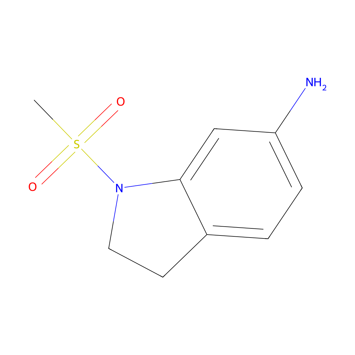 1-(Methylsulfonyl)indolin-6-amine molecular structure, CAS 620985-93-5