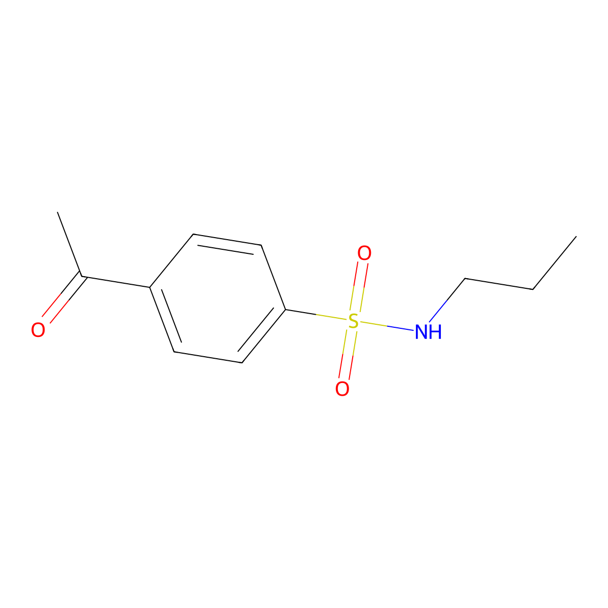 4-acetyl-N-propylbenzenesulfonamide molecular structure, CAS 620986-48-3