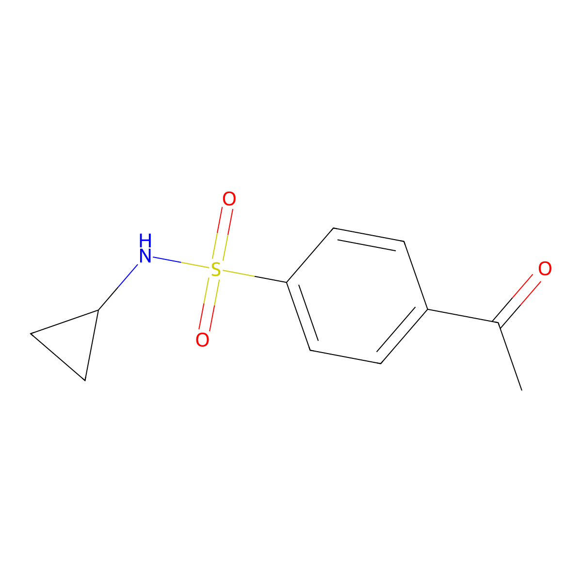 4-Acetyl-N-cyclopropylbenzenesulfonamide molecular structure, CAS 620986-49-4