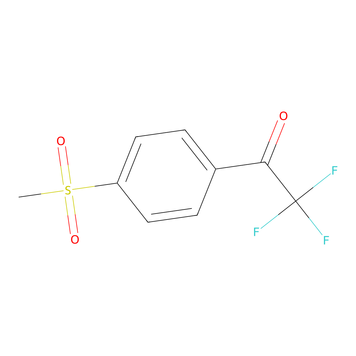 2,2,2-Trifluoro-1-(4-methanesulfonylphenyl)ethan-1-one molecular structure, CAS 620986-50-7