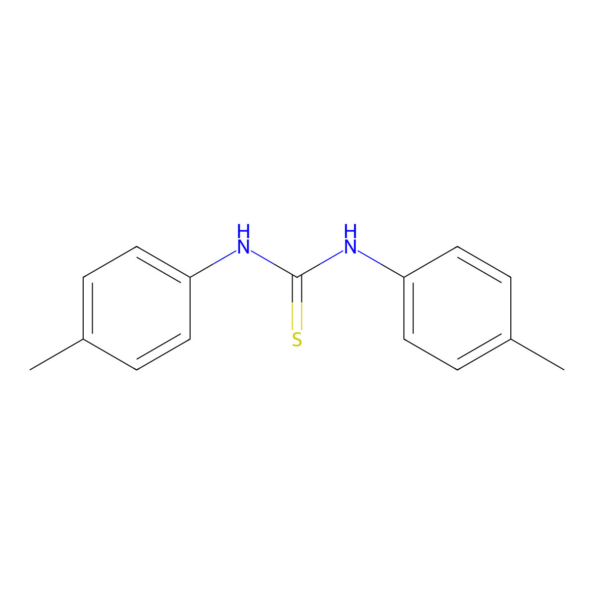 N,N'-Bis(4-methylphenyl)thiourea molecular structure, CAS 621-01-2