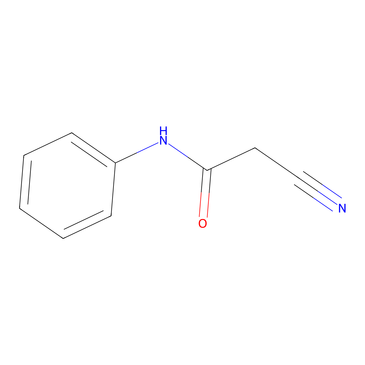 Acetamide, 2-cyano-N-phenyl- molecular structure, CAS 621-03-4