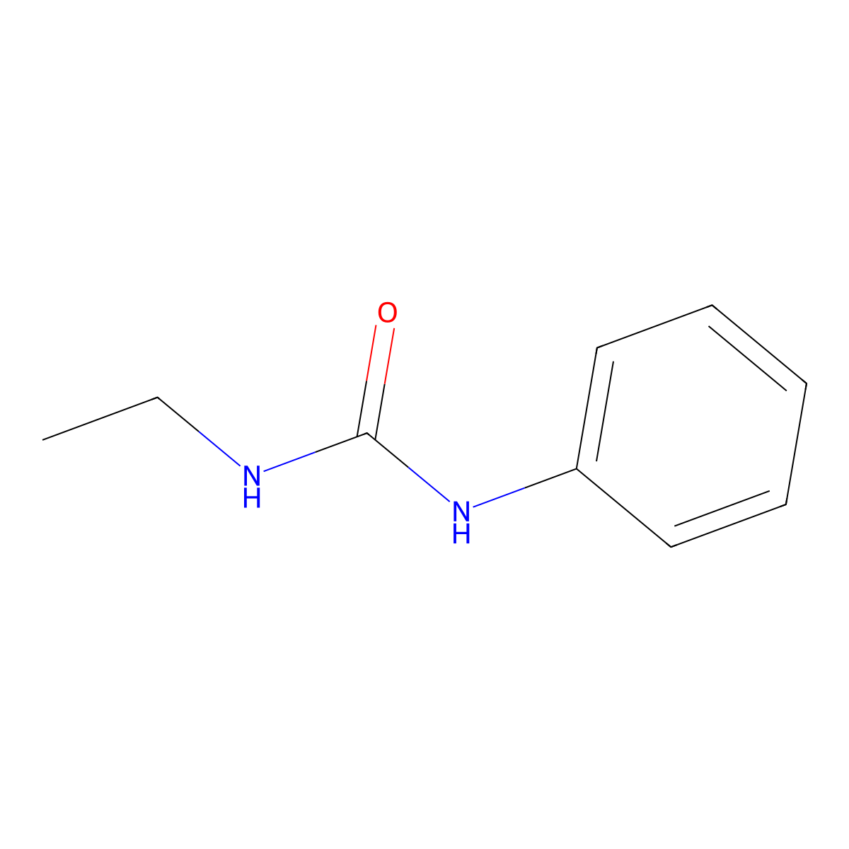 1-Ethyl-3-phenylurea molecular structure, CAS 621-04-5