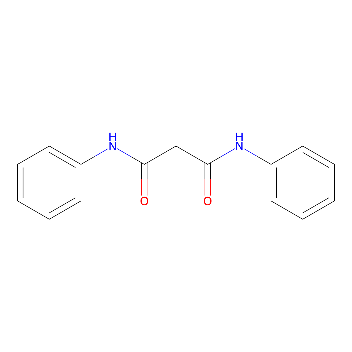 Malonanilide molecular structure, CAS 621-10-3