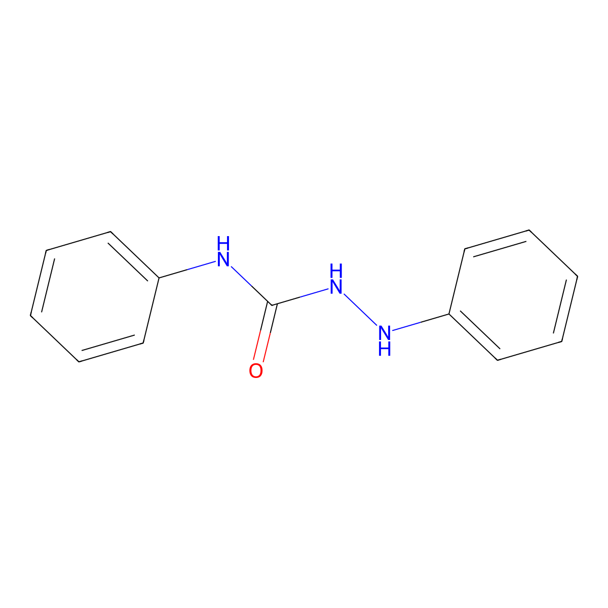 Hydrazinecarboxamide, N,2-diphenyl- molecular structure, CAS 621-12-5