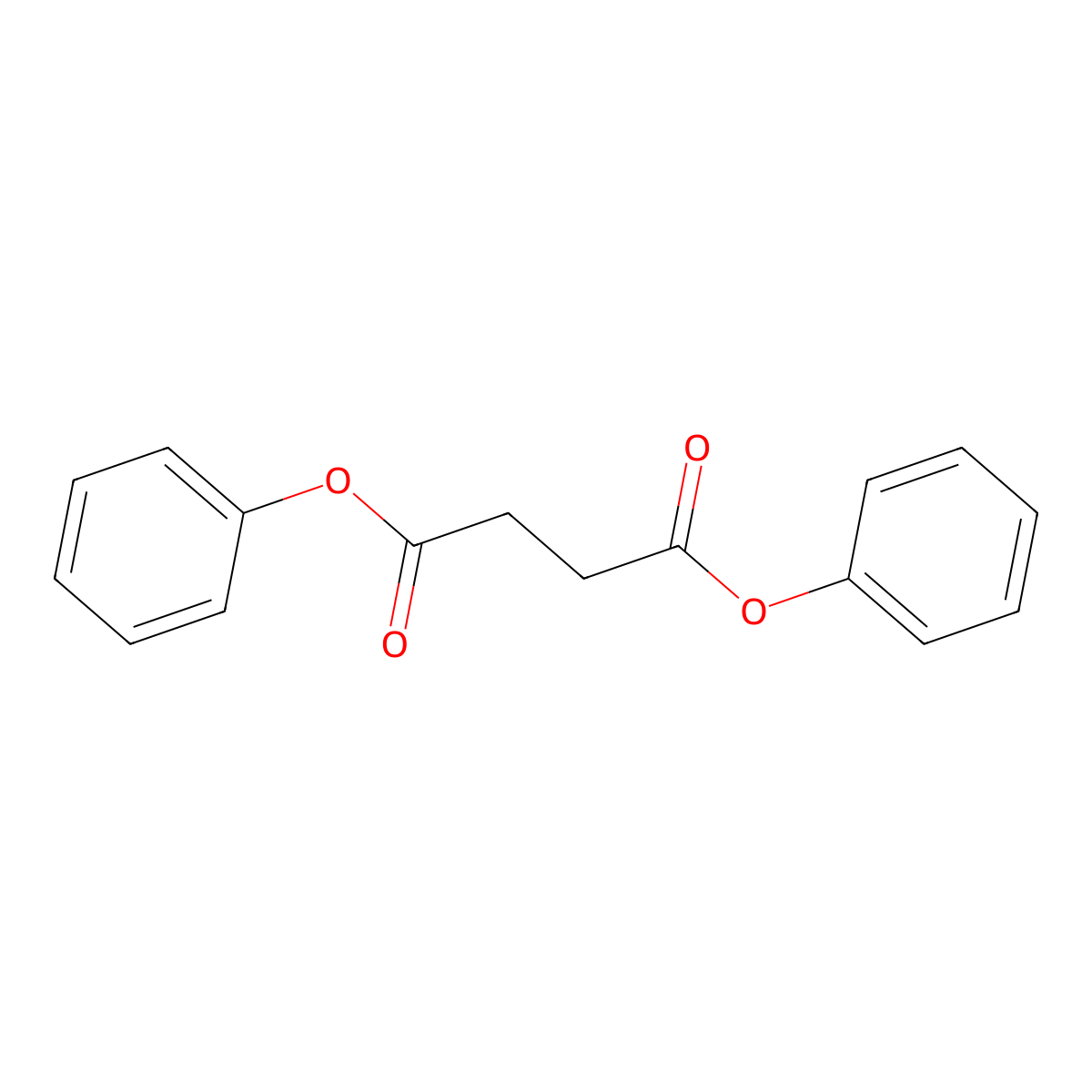 Butanedioic acid, diphenyl ester molecular structure, CAS 621-14-7