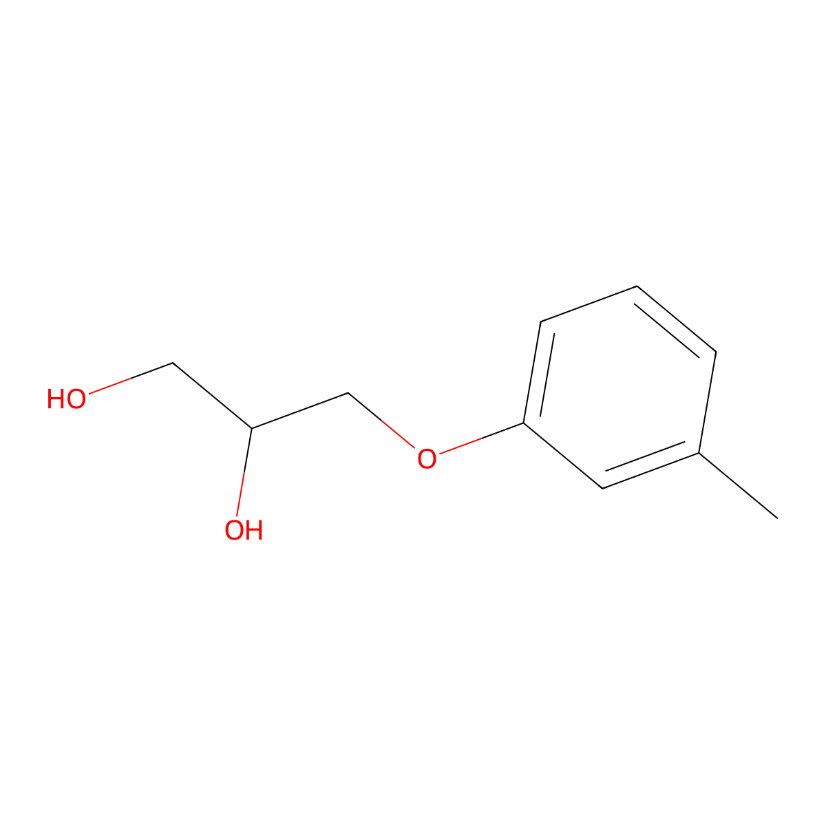 3-(3-Methylphenoxy)-1,2-propanediol molecular structure, CAS 621-24-9