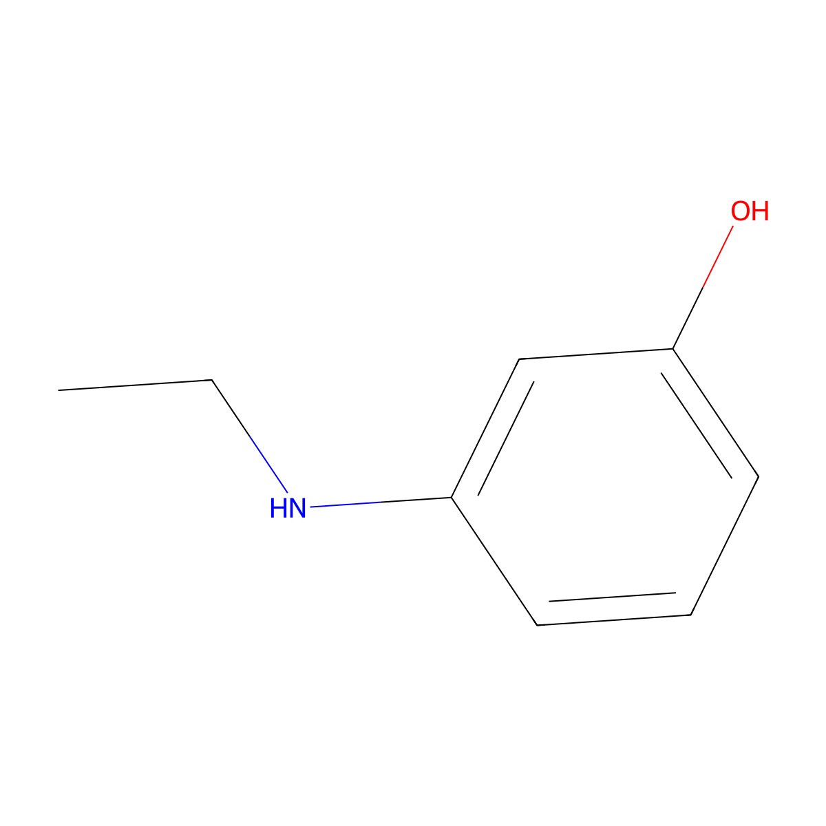 3-Ethylaminophenol molecular structure, CAS 621-31-8