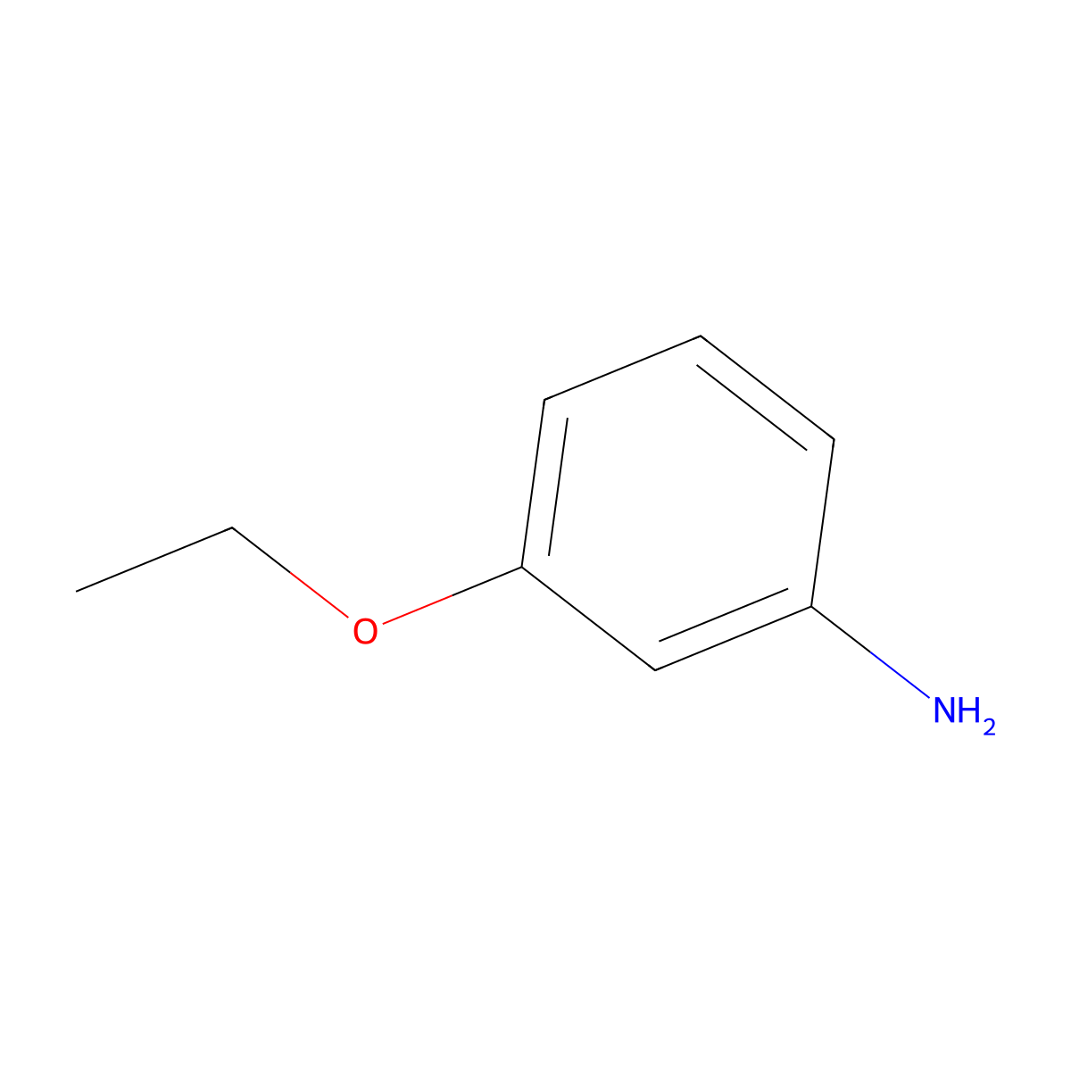 3-Ethoxyaniline molecular structure, CAS 621-33-0