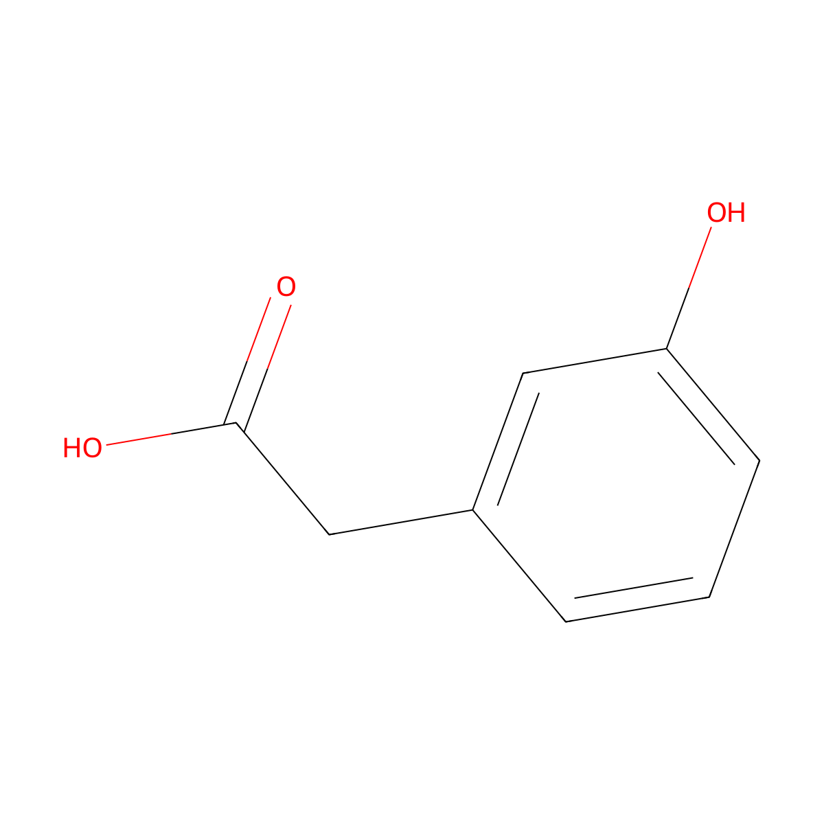3'-Hydroxyphenylacetic acid molecular structure, CAS 621-37-4