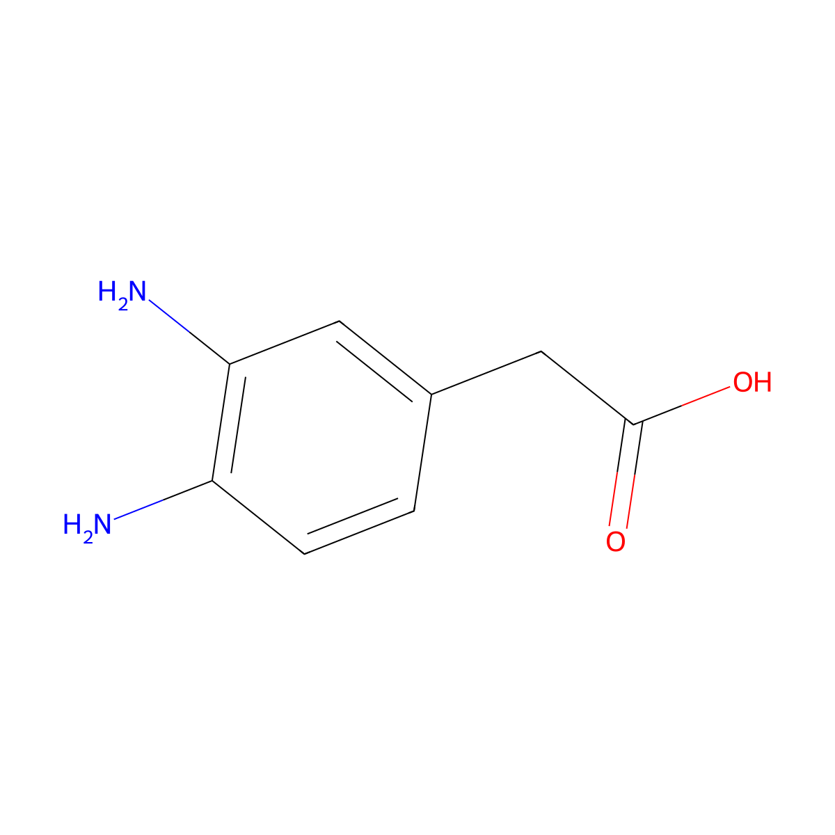 2-(3,4-diaminophenyl)acetic Acid molecular structure, CAS 621-43-2
