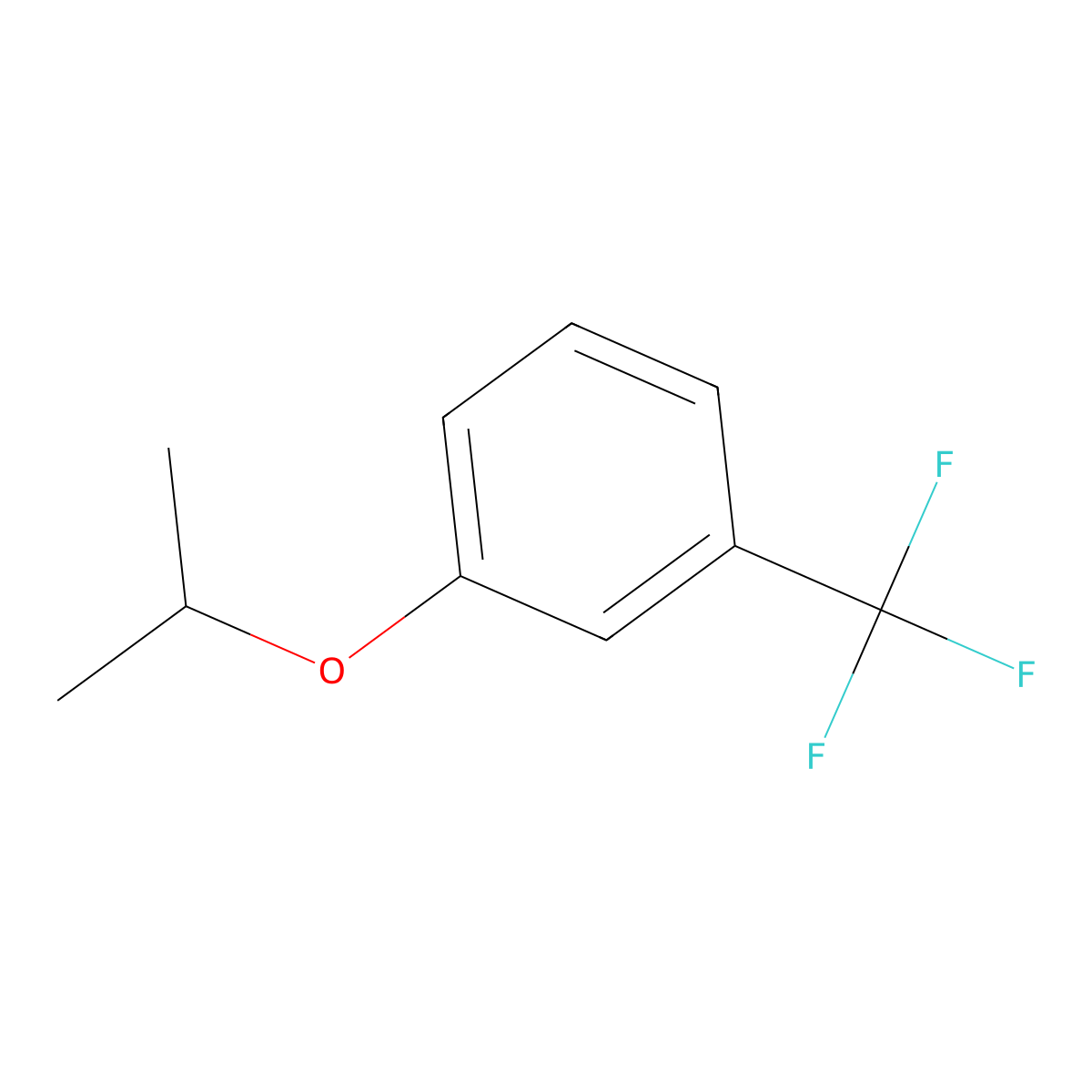 1-Isopropoxy-3-trifluoromethyl-benzene molecular structure, CAS 621-47-6