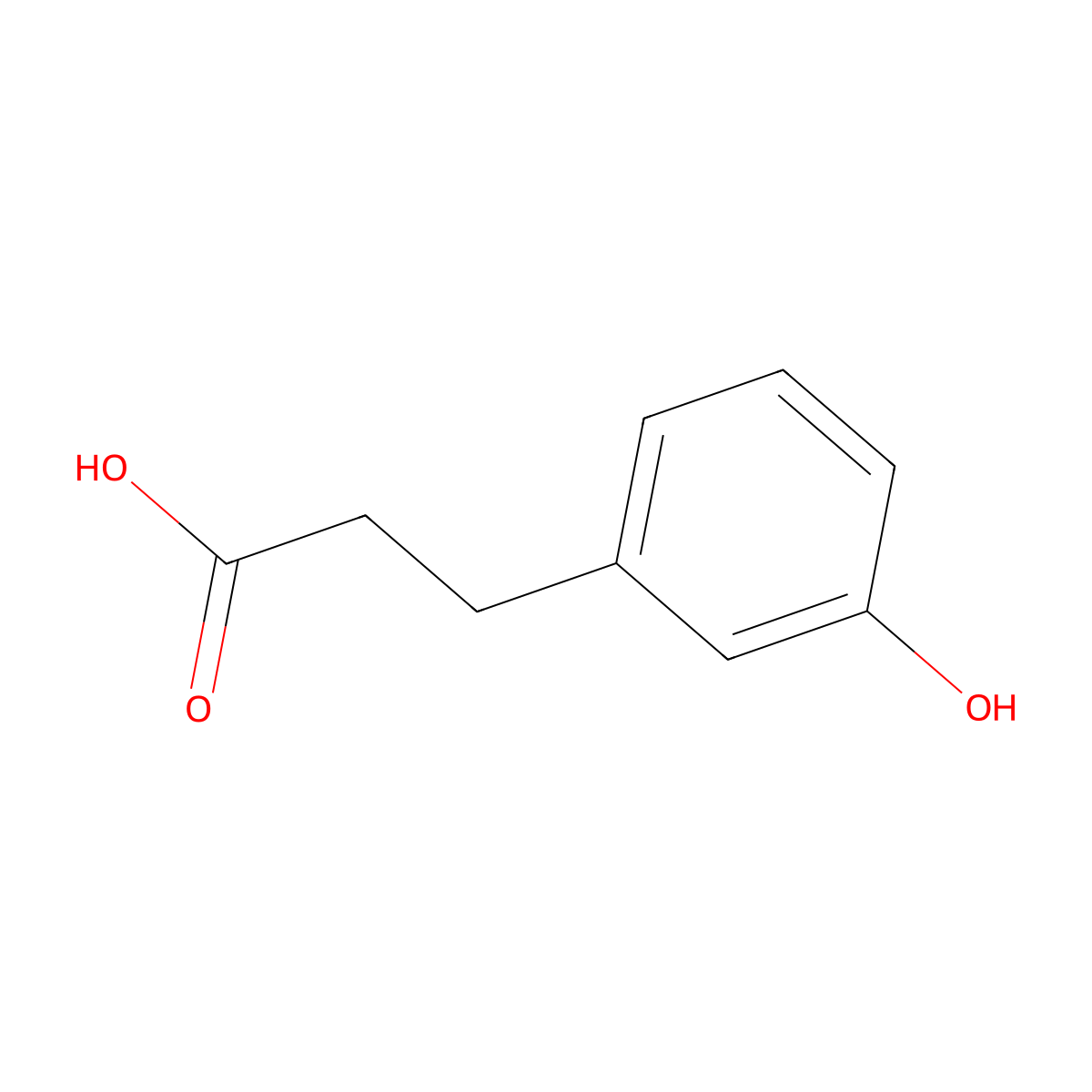3-(3'-Hydroxyphenyl)propionic acid molecular structure, CAS 621-54-5