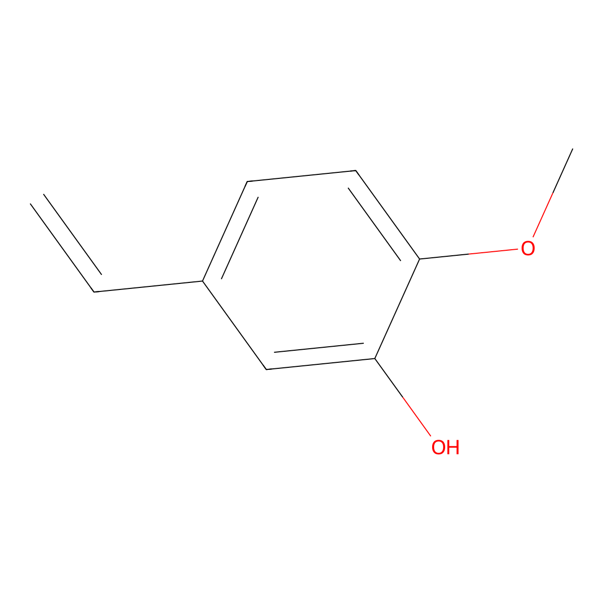 5-Ethenyl-2-methoxyphenol molecular structure, CAS 621-58-9
