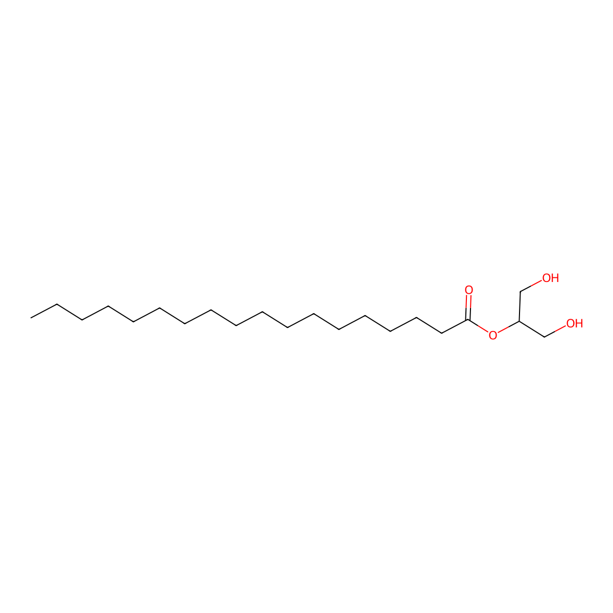 2-Monostearin molecular structure, CAS 621-61-4