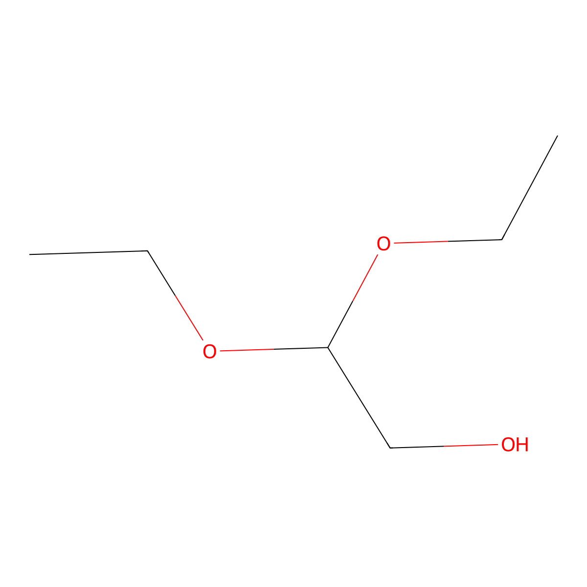 2,2-Diethoxyethanol molecular structure, CAS 621-63-6