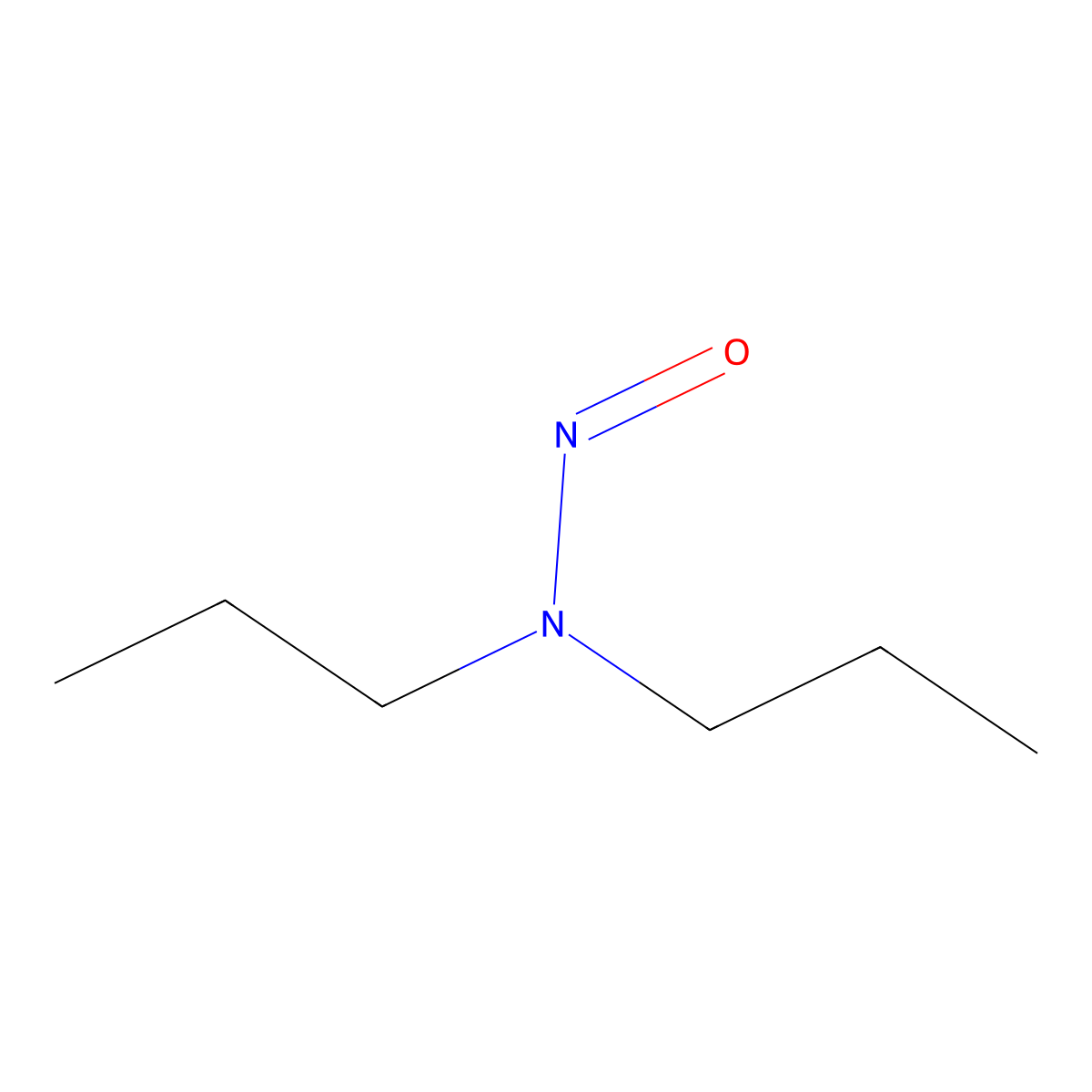 N-Nitrosodipropylamine molecular structure, CAS 621-64-7