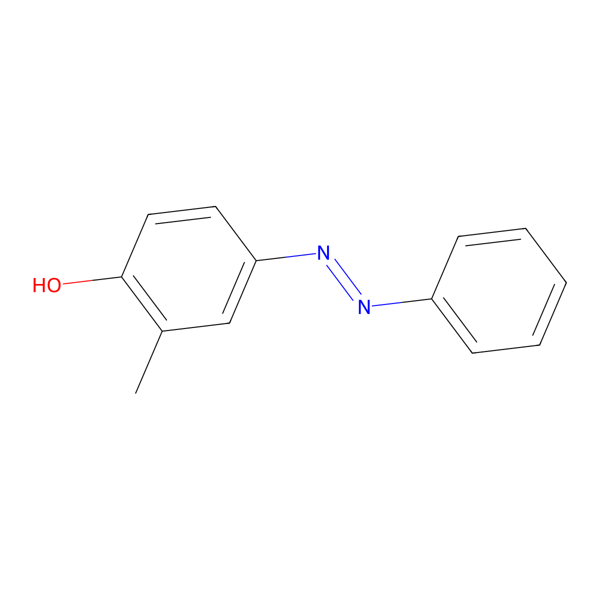 4-(Phenylazo)-o-cresol molecular structure, CAS 621-66-9