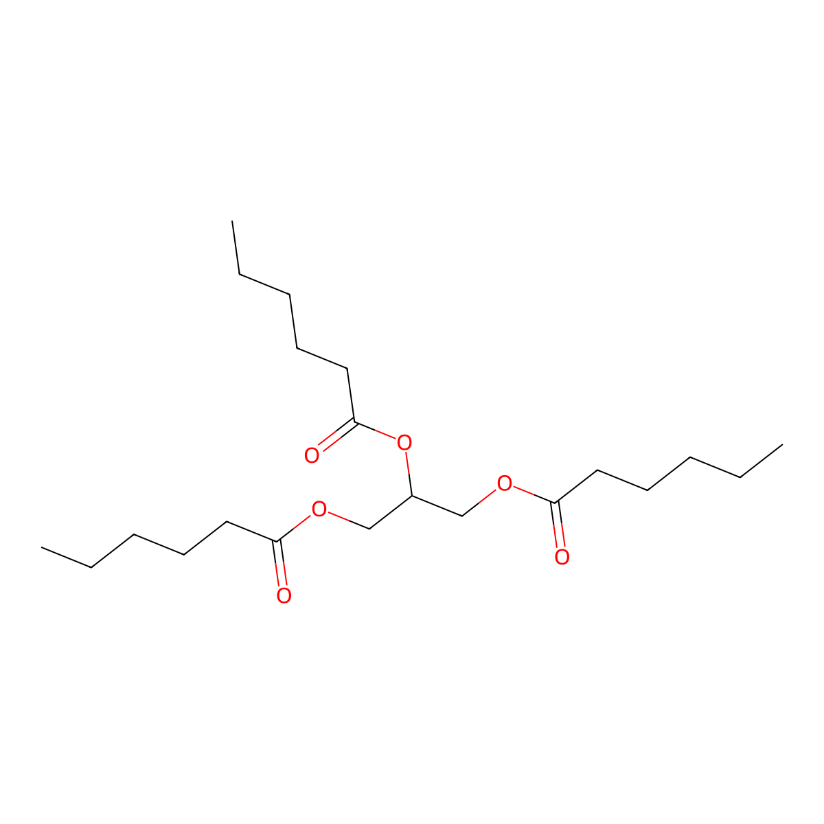 Tricaproin molecular structure, CAS 621-70-5