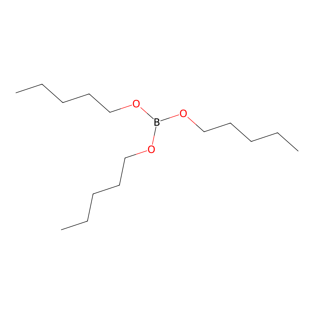 Tripentyl borate molecular structure, CAS 621-78-3