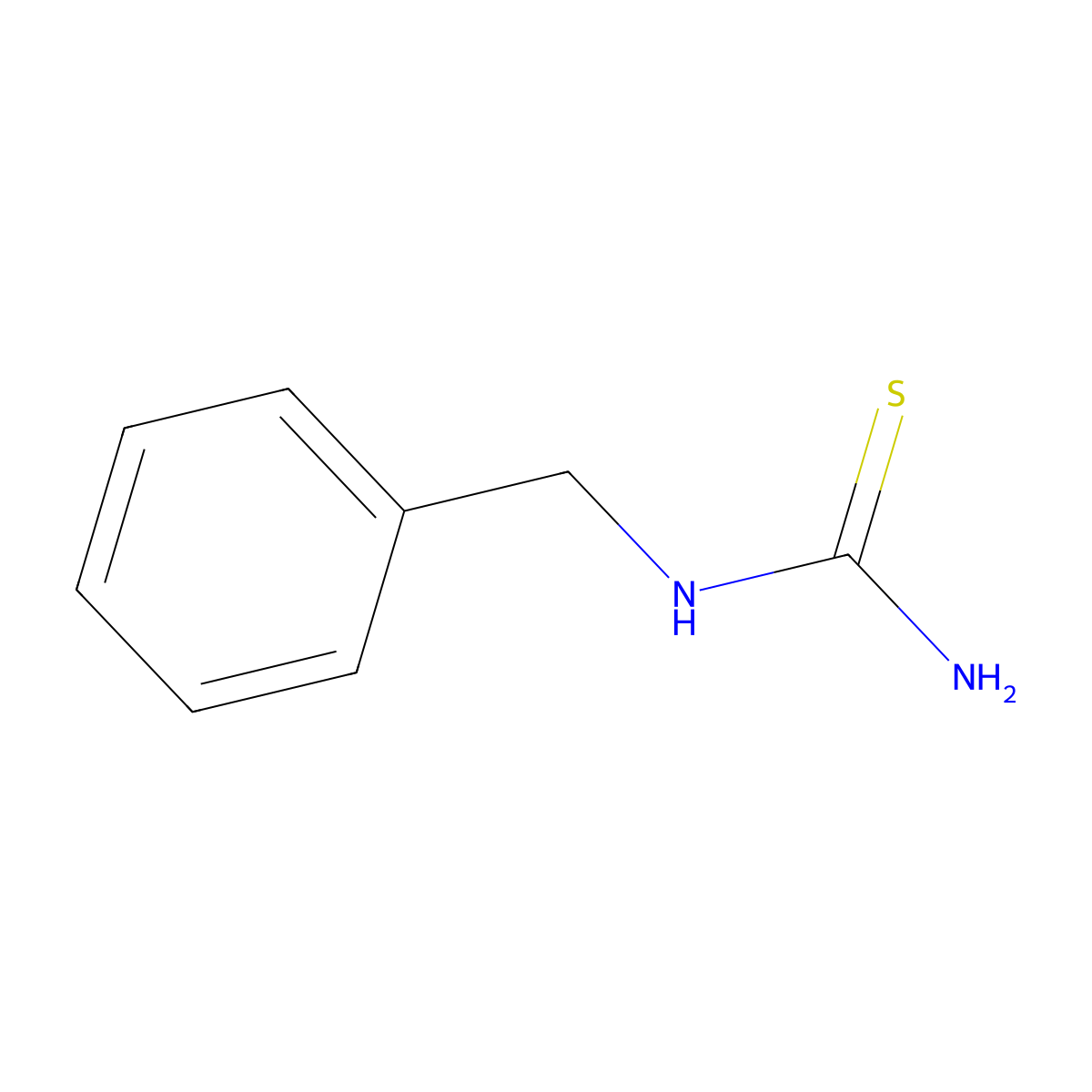 N-(Phenylmethyl)thiourea molecular structure, CAS 621-83-0