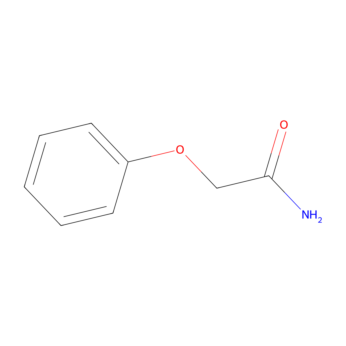 2-Phenoxyacetamide molecular structure, CAS 621-88-5