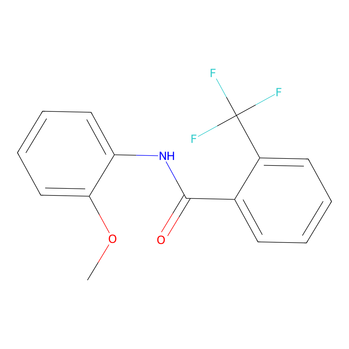 N-(2-methoxyphenyl)-2-(trifluoromethyl)benzamide molecular structure, CAS 6210-44-2